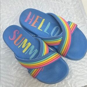 Colorful Kids Sandals with Rainbow Straps